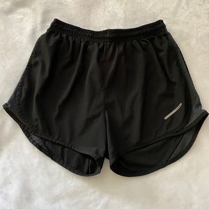 Black running shorts